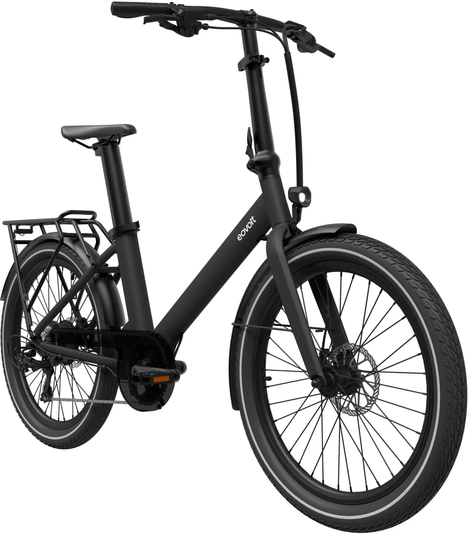 Eovolt Evening Step Through Electric Folding Bike - Onyx Black - 24" Wheel