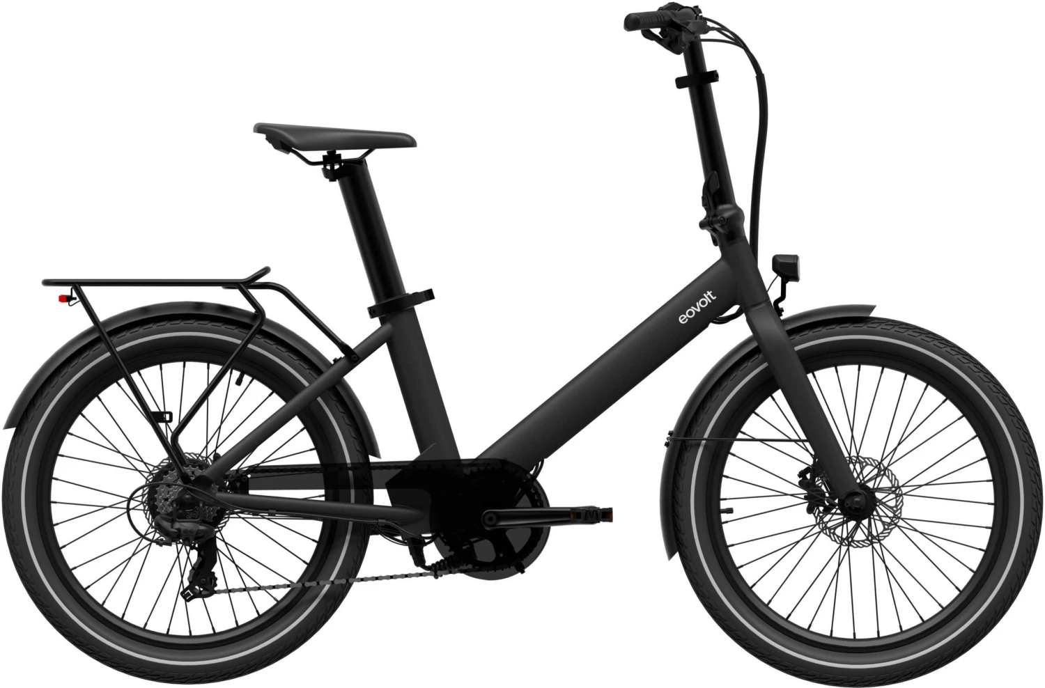 Eovolt Evening Step Through Electric Folding Bike - Onyx Black - 24" Wheel - Image 2